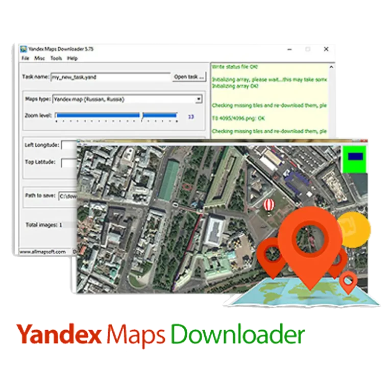 نرم افزار نقشه برداریYandex Maps Downloader